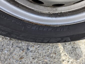 Plechové disky 5x160 + letné pneu 215/65r15c - 4