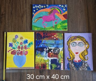 Ručne maľované obrazy na plátno - 4