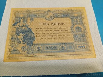 Veľmi vzácna 1000 Korún 1919 - 4
