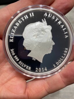 3 x strieborna minca set 3.5 OZ 2014- LUNAR Kon - 4