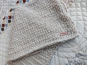 NOVÁ Béžová deka z Alize Puffy Fine - 4