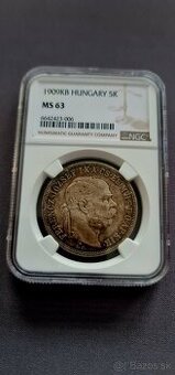 5 koruna 1909KB  / MS63 - 4