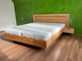 Dubová masívna posteľ s úložným priestorom - 4