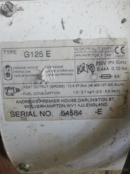 Plynový ohrievač Andrews heating g125e - 4