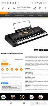 Predám Korg EK-50 + rómske štýly Slavo Gaži – 430 € (pevná c - 4