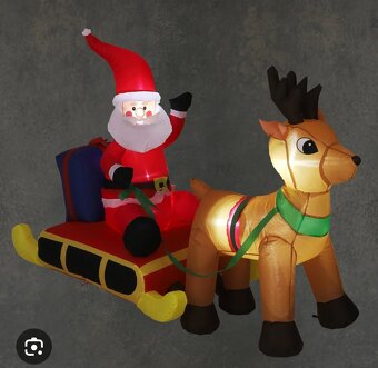 Nafukovacie Mikulašske sane s led osvetlenim - 4