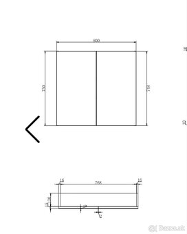 Kupelnová skrinka -zrkadlova skrinka - 4