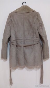 Dámsky kabát jelenicový hnedý S-M - 4