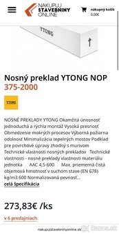 predam 2x Ytong preklad 2m - 4