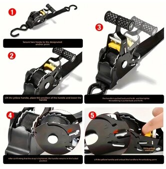 Automatické samonavíjacie gurtne / upínacie popruhy - 4