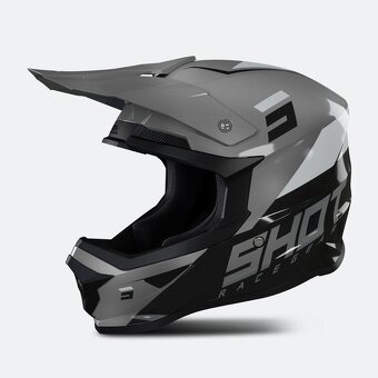 Predám prilba shot šedo čierna lak. - 4