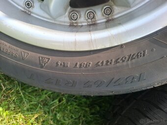 Predám hliníkové disky r15 4x108 s pneumatikami - 4