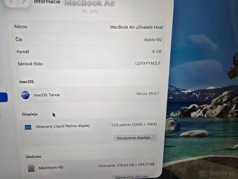 Macbook Air s M2 procesorom 256gb ssd diskom a 8gb ram noteb - 4