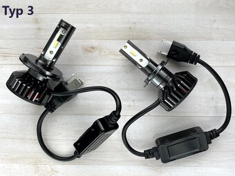 H7 led (H1,H3,H4,H8,H9,HB4..) kvalitné, silné a neoslňujúce - 4
