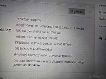 Lenovo T470p plnefunkcne s 8gb ram 256gb ssd diskom a i5 pro - 4