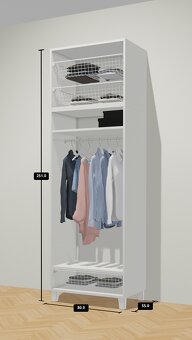 IKEA PLATSA – Vysoká Skriňa/Šatník 251 cm s výbavou (80x57 c - 4