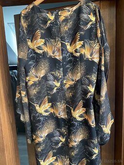 Elegantne Šaty Dara fashion zlaté kolibríky - 4