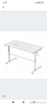 Stôl nastaviteľný Spacetronik XD 120x60 Bielo-ružový ergonom - 4