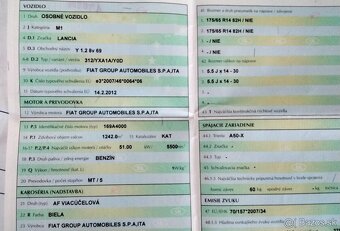 Lancia Ypsilon 1.2 2013 Predám ZADNÝ NÁRAZNÍK, DVERE, MOTOR - 4