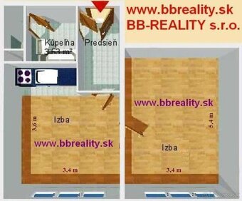 Prenájom 1i. byt, Banská Bystrica- Radvaň- Poľná, BBreality - 4