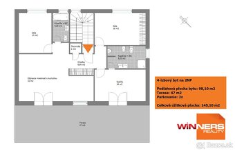 4-izb.byt 145m2, terasa, 3x parking v cene, Dúhová, Rovinka - 4