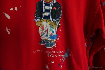RALPH LAUREN BEAR ikonicka damska krasna mikina M/L - 4
