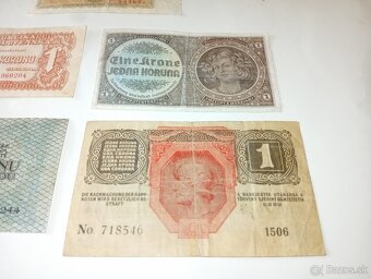 BANKOVKY 1 KČS 1915-1953, 5 RŮZNÝCH EMISÍ - 4