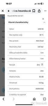 Predám vysokotlakový čistič Rival pro 150 set - 4