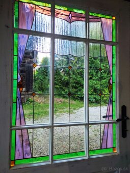 Dvere s vitrážou a zárubňou - 4