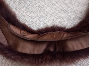 Kožušinový golier hnedý - 4