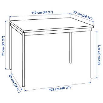 TOP Cierny stol IKEA 110x67 + 3 cierne stolicky IKEA - 4