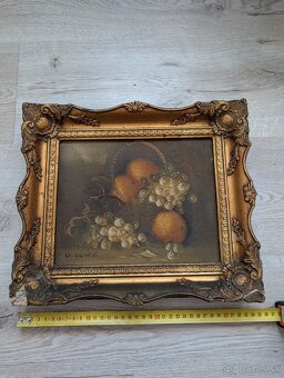 Starožitný obraz v ráme - 4