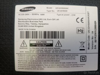 Predám 32" Samsung UE32H5000AK. - 4
