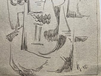 3 x Vlastimil Beneš, tušové kresby na papieri - 4