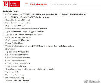 kosacka PROFI HLINÍKOVÁ S B&S Briggs & Stratton - 4