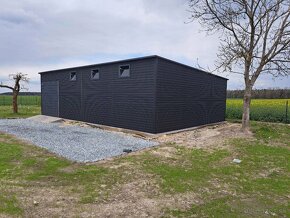 Plechová garáž 12x8m vyklopna brána. - 4