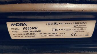 Kombinovaný sporák MORA K665AW - 4