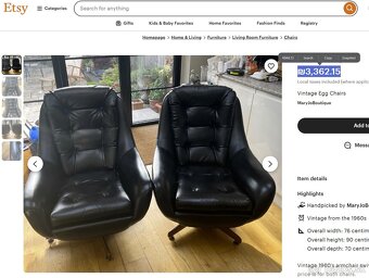 Otočne kreslo z čierneho vinylu zo 70. rokov na teakovej - 4