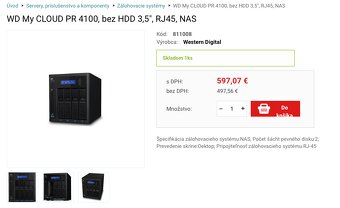 NAS - WD My Cloud Pro PR4100 - 4