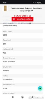 Krídlo dverí 80 ľavé - nové zabalené - 4