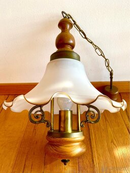 Starý krásný mosazný romantický lustr - 4