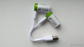 Nabíjateľné batérie RCR123A, 16340, 700 mAh 3,7V, 2,59 Wh - 4