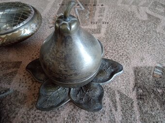 Starožitnosti, mosadzné, Váza , dóza na mince - 4