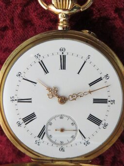 HUMBERT - Vreckové hodinky DROZ KALENDER 18K 750 GOLD - 4