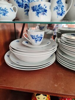 Retro porcelán modrá ruža Bohemia - 4