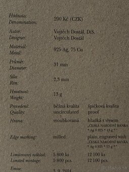 Strieborná minca Baťa - 4