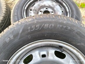 Zdravím predám letné pneumatiky na diskoch 155/80R13 - 4