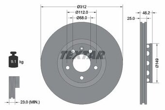 Brzdove kotuce Textar Pro+ 92106105 - 4