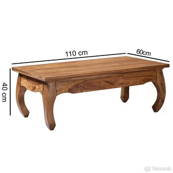 Konferenčný stolík drevený 110 cm palisander - 4
