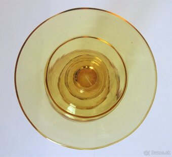 Starožitný pohár ručne maľovaný žltý - 4